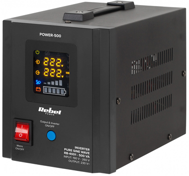ДБЖ Rebel POWER-500 RB-4001 12V 230V 500VA/300W (5901890078689)