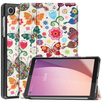Чехол Slim Smart Cover с подставкой и автосном для планшета Lenovo Tab M8 (4th Gen) 8" TB-300XU / TB-300FU (Бабочки)