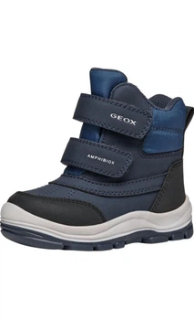 Детские зимние ботинки Geox Flanfil 25 р сапоги мальчику чёрно-синие