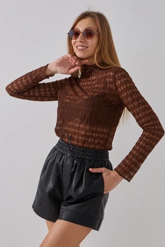 Гольф однотонний жіночий Rong Rong 993 One Size Коричневий shop (2000990897268)