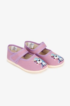 Тапочки для девочки Берегиня 0115 Единорог 15 Сиреневый shop (2000990905451)