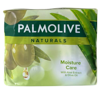 Твёрдое мыло Palmolive Naturals с экстрактом алоэ и оливковым маслом, 4х90г