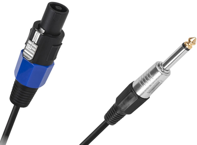 Kabel Cabletech Jack 6.3mm - Speakon HQ 10 m Black (5901436739517)