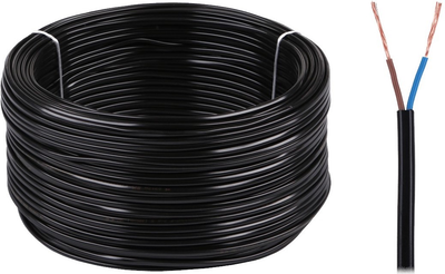 Kabel elektryczny Elektrokabel OMYp 2x0.75 300/300V 100 m Black (5907702816746)