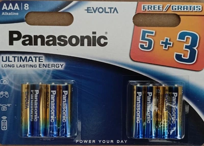 Батарейка PANASONIC LR03/AAA EVOLTA ULTIMATE LONGEST LASTING 8 шт
