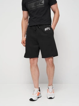 Шорти бавовняні короткі чоловічі UFC UFCYE35065 S Чорні (3609088145329)