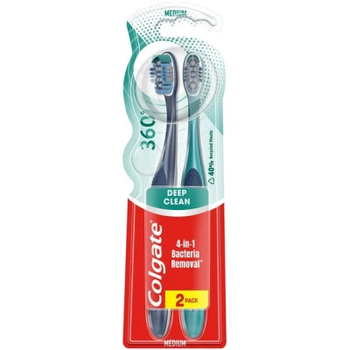 Зубна щітка Colgate 360 Суперчистота всієї ротової порожнини 2 шт. (8718951561441)