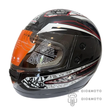 Шолом закритий MotoTech WLT-106 Чорно-білий ( size: M)