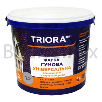 Фарба гумова TRIORA акрилова 6 кг RAL 7046 334 сіра