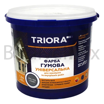 Фарба гумова TRIORA акрилова 1,2 кг RAL 7024 788 графіт
