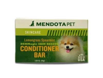 Кондиціонер з лемонграсом і м'ятою в брикеті органічний DERMagic Skin Rescue Organic Conditioner Bar - Lemongrass and Spearmint для собак з чутливою шкірою, 105 г