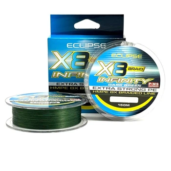 Шнур Eclipse Infinity Braid X8 Dark Green 150m 0.08mm 6.4kg.,30.53.23845