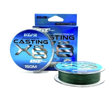 Шнур Eclipse Casting PE X8 Dark Green 150m 0.08mm 5.6kg.,30.46.22853