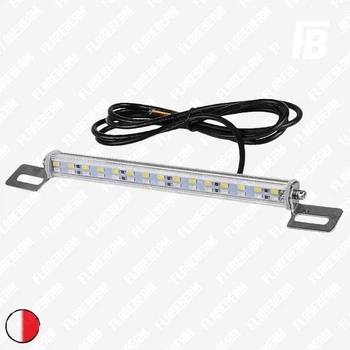 Стоп-сигнал та задній хід світлодіодний (LED) "дві лінії" 25 см SMD 5630*15+15 12 В білий корпус (червоний + білий)