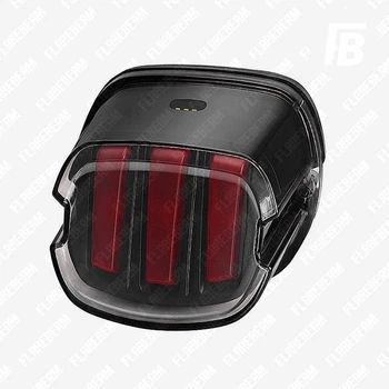 Ліхтар задній 02 для мотоциклів Harley-Davidson LED чорний корпус (червоний)