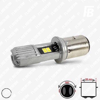 Лампа LED цоколь BA20d (S2 для мотоциклов) 12 В SMD 2835*08 (белый)