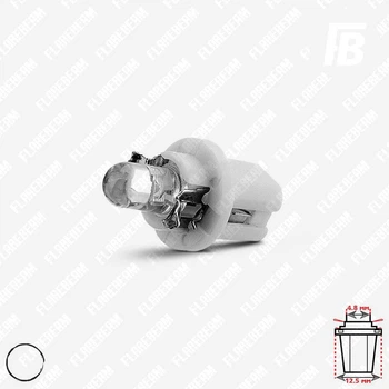 Лампа LED цоколь B8.5d (BX85d BAX85d) с линзой 12 В DIP 5 мм*01 (белый)