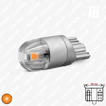 Лампа LED цоколь T10 (W3W W5W бесцокольная) с линзой 12 В SMD 3030*02 (оранжевый)