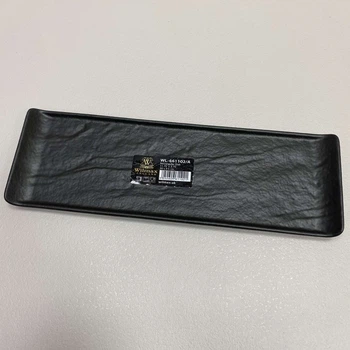 Блюдо прямоугольное фарфоровое 30,2*9,9 см Wilmax Slatestone Black 661102