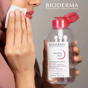 З помпою дозатором Bioderma міцелярна вода sensibio H2O 500 мл біодерма créaline micellaire solution (3401396991779)