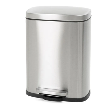 Відро для сміття з плавним закриттям прямокутне Mixxus Bevel-TC0105 SS Color 5л колір наржавійка ( MI7086 )