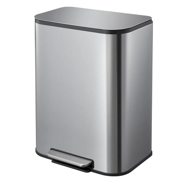 Відро для сміття з плавним закриттям прямокутне MIXXUS CUBIC-TC0105 SS COLOR 5л (колір нержавійка) (MI7088)