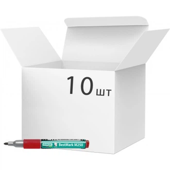 Маркер Stanger водостойкий, 1-3 мм, с гриппом красный 10 шт (MARKER-PER-STM250R10)