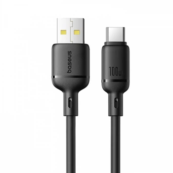 Кабель Baseus Silky Series Fast Charging Cable USB to Type-C 100W 1m Black