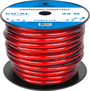 Kabel Cabletech 2Ga OD12mm CU+AL 25m Red (KAB0711A)