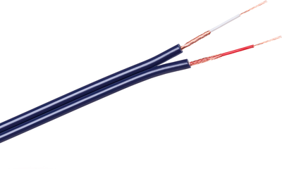 Kabel 2 x RCA 4 mm 100m Blue (5901436707530)
