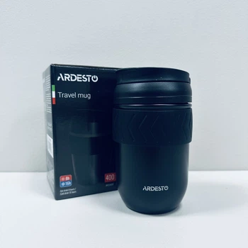 Термочашка з нержавіючої сталі 400 мл Ardesto Cosy AR2640BT чорна