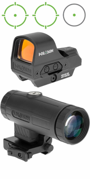 Комплект коллиматор + магнифер Holosun HS510C Green Dot & HM3X Combo