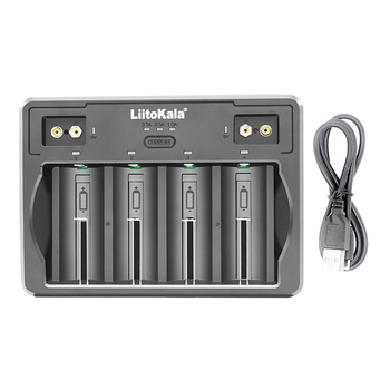 Універсальний зарядний пристрій Liitokala Lii-D4 на 4 канали (Li-ion, NiMH + NiCD + крона) Type-C