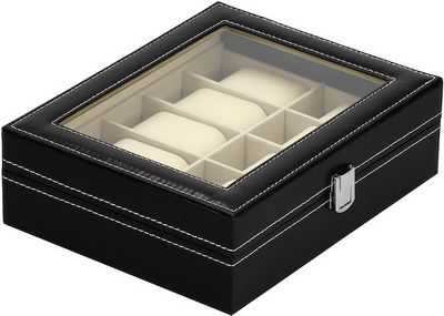 Шкатулка для годинників Springos HA1055 чорна 25 x 20 x 8 см (5907719433264)