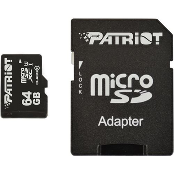 Карта пам'яті microSDXC (UHS-1) Patriot LX Series 64Gb class 10 (adapter SD) (PSF64GMCSDXC10)
