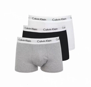 Трусы мужские боксеры Calvin Klein черные серые белые Размер L 3 шт