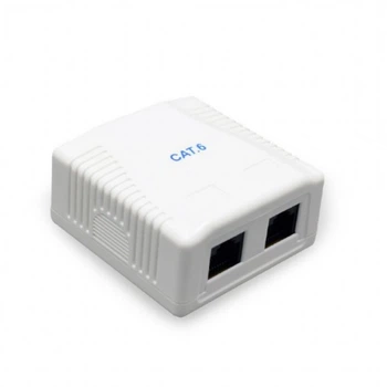 Розетка Cablexpert (NCAC-2U6-01) 2хRJ-45, Cat6, внешняя, белый