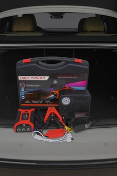 Пусковое устройство Jumpstarter Power Bank 99800 мА·ч, 12V, 600А, 4×USB, фонарик, запуск авто, зарядка гаджетов, в комплекте кейс