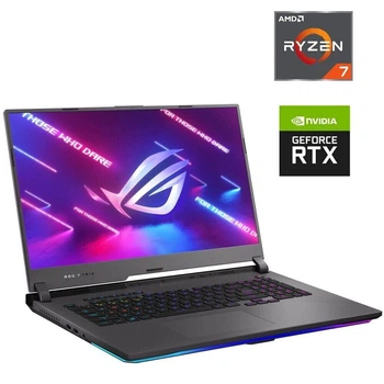 Ігровий ноутбук Asus ROG Strix G713QR-HG021T / 17.3" (1920x1080) IPS / AMD Ryzen 7 5800H (8 (16) ядер по 3.2 - 4.4 GHz) / 16 GB DDR4 / 512 GB SSD / nVidia GeForce RTX 3070, 8 GB GDDR6, 256-bit б/в