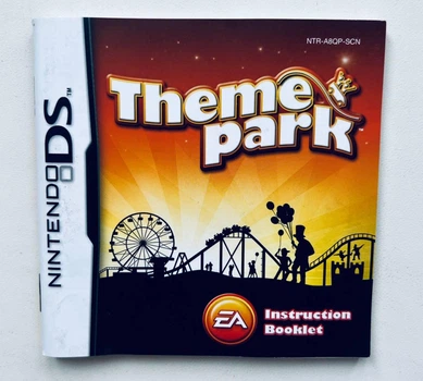 Мануал для игры Theme Park англ - Nintendo DS, Б/У