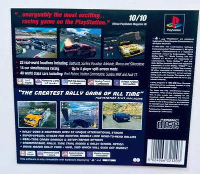 Задня обкладинка для гри SIE TOCA World Touring Cars Colin McRae Rally - PS1, Б/В