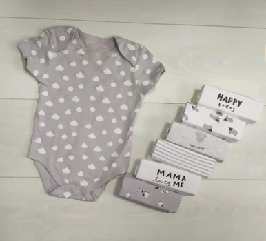 Набір боді білого та сірого кольору Primark 98см