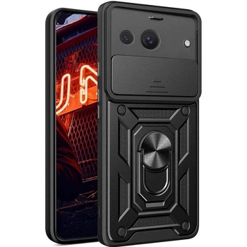 Противоударный чехол Defense Ring для Google Pixel 8A с кольцом Черный