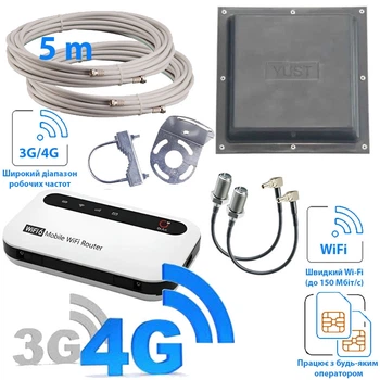 Комплект 3G/4G інтернет OLAX MF985 антена mimo + кабель 5м + перехідники 2xCRC9/F