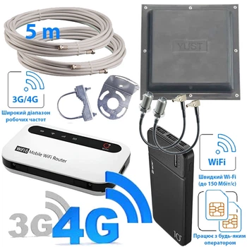 Комплект 3G/4G інтернет OLAX MF985 антена mimo + кабель 5м + перехідники + павербанк 10000 mAh