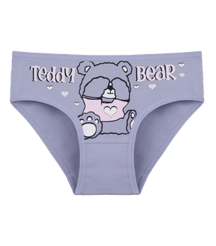 Трусы слипы для девочки с принтом Teddy BEAR - Donella - 4171PB113 - 134-140 см - Джинсовый