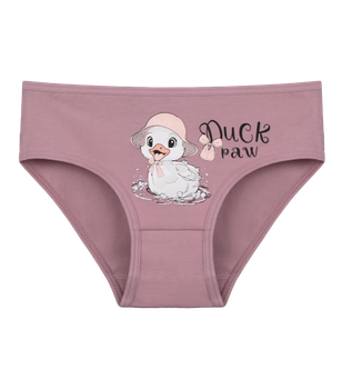 Трусы слипы для девочки с принтом DUCK paw - Donella - 4171PB63 - 110-116 см - Светло-коричневый