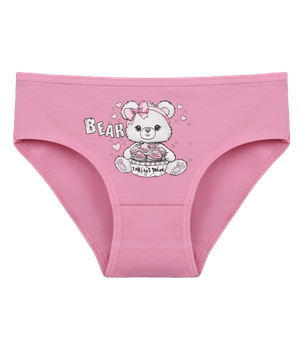 Трусы слипы для девочки с принтом BEAR - Donella - 4171PB52 - 134-140 см - Малиновый