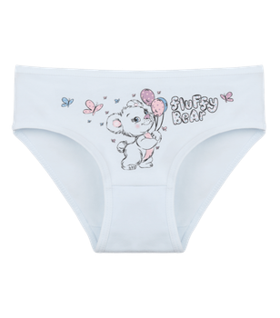 Труси сліпи для дівчинки з принтом Fluffy Bear - Donella - 4171PB109 - 110-116 см - Світло-блакитний