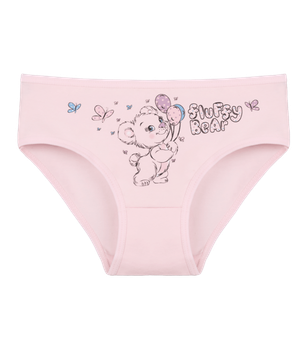 Трусы слипы для девочки с принтом Fluffy Bear - Donella - 4171PB109 - 110-116 см - Персиковый